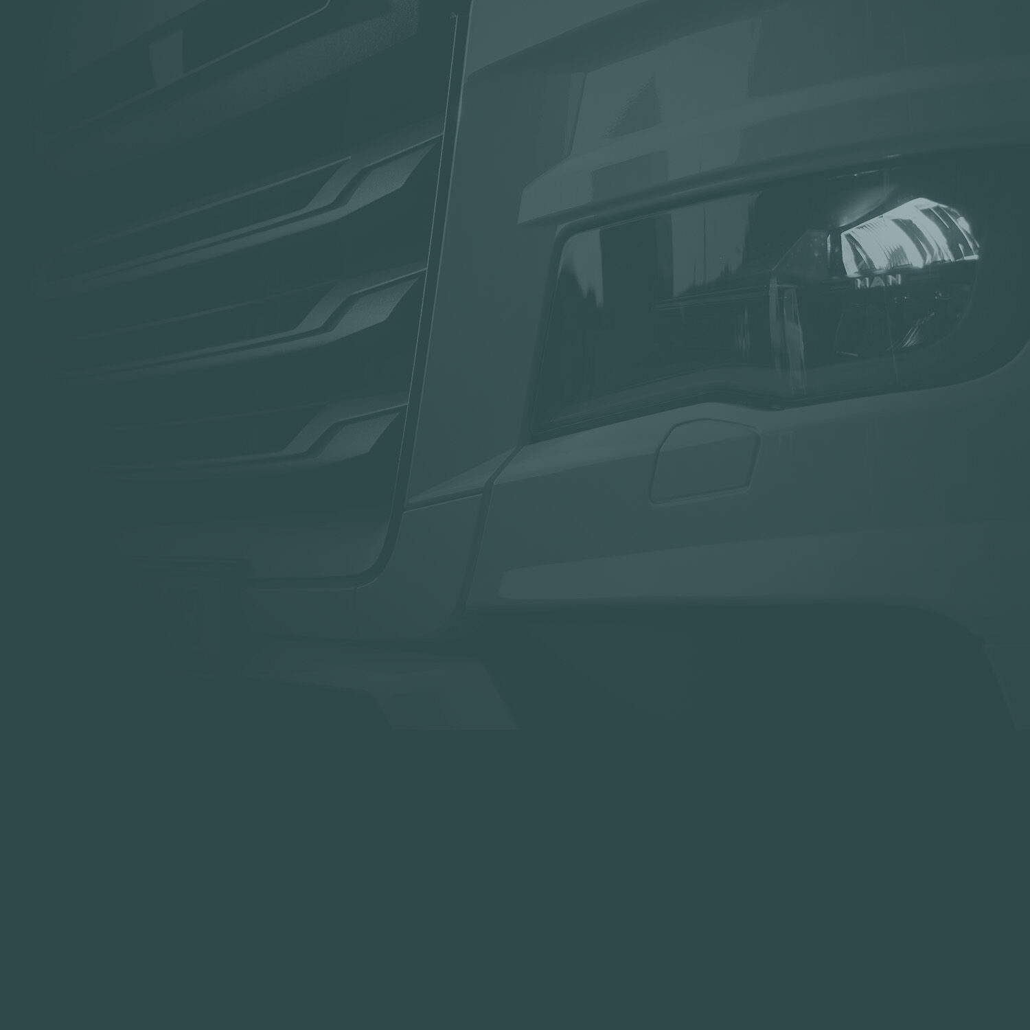 Detailaufnahme eines Lkw als dekoratives Transportelement