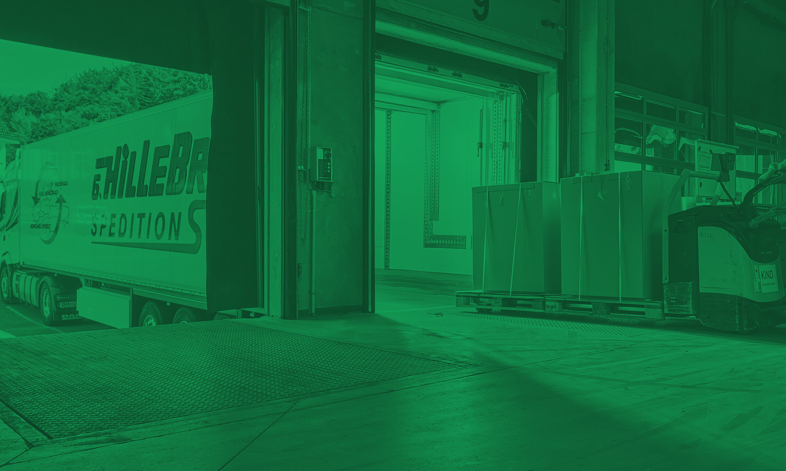 Lager und Logistikflächen der Spedition Hillebrand